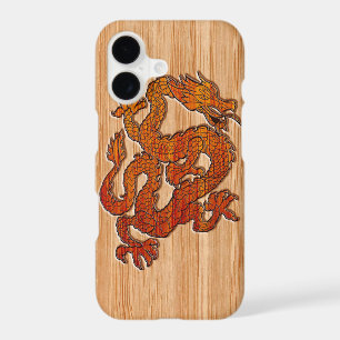 A red Dragon on Bamboo like