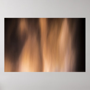 A red flame like display at the Northern Lights. Poster