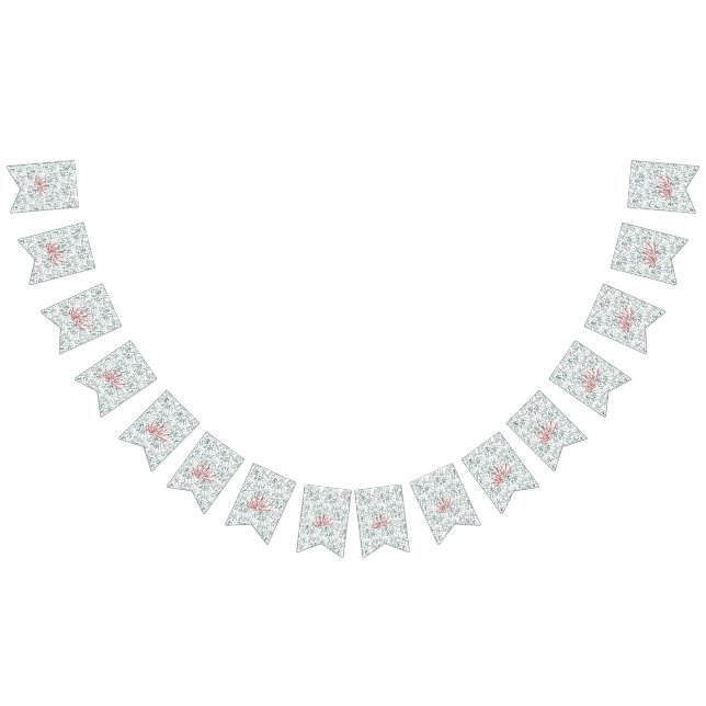 a red flower on a black background bunting  (All)