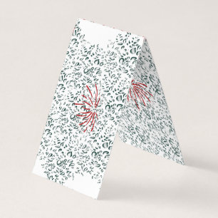 a red flower on a black background business card