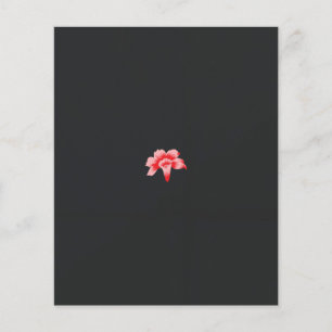 a red flower on a black background flyer