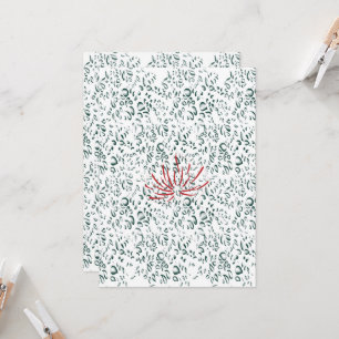 a red flower on a black background invitation