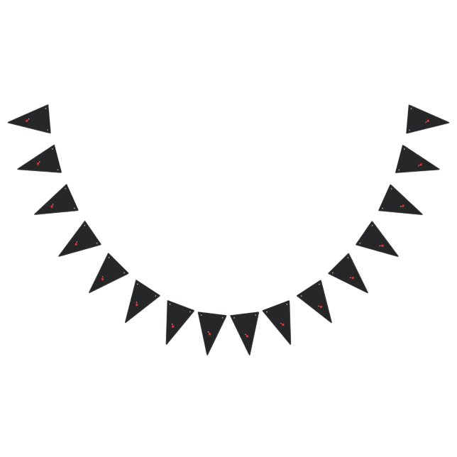 a red flower with a black background bunting  (All)