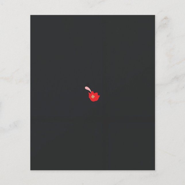 a red flower with a black background flyer (Front)