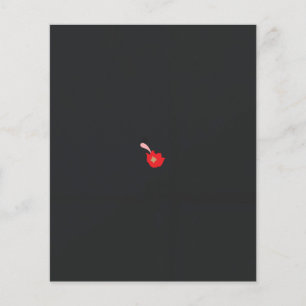 a red flower with a black background flyer
