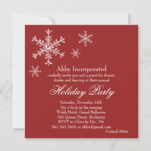 A Red Glamourous Holiday Party Invitation (corp)