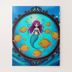 A red-haired mermaid children's jigsaw puzzle