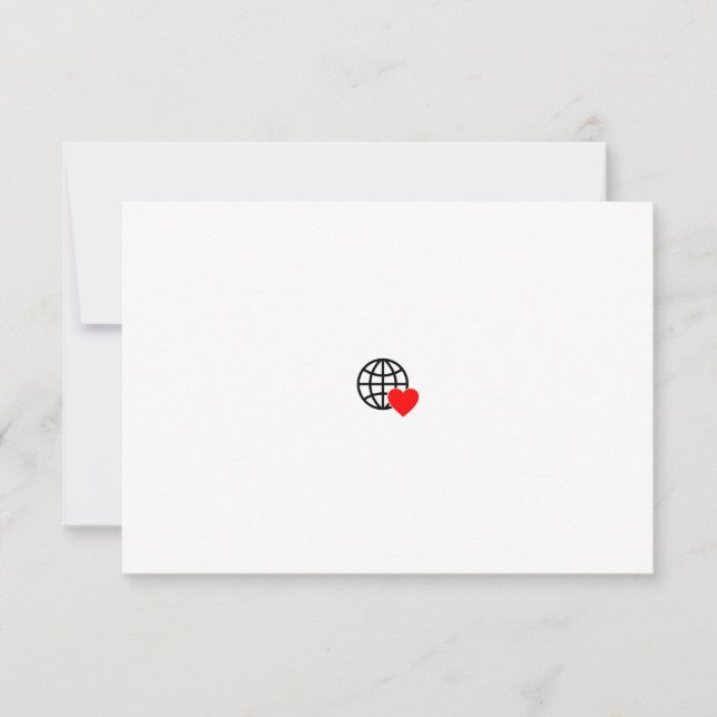 A red heart symbol created with smooth, bold lines (Front)