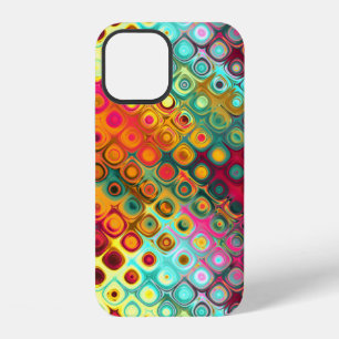 A Red Liquid Rainbow Dots Abstract Pattern Case-Ma iPhone 12 Case