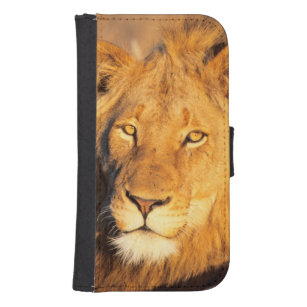 A Red Maned Lion looking at the camera. Samsung S4 Wallet Case