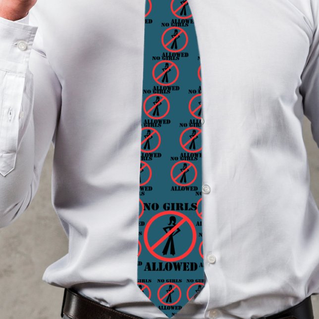A Red Prohibition Sign with a Woman Inside. Tie (Creator Uploaded)