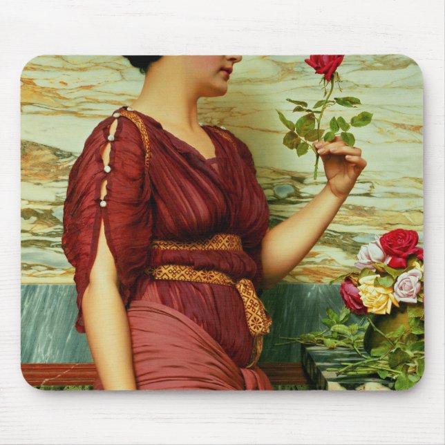 A red, red rose mouse pad (Front)