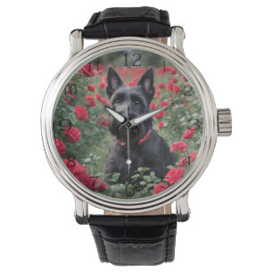 "A Red Rose for the Black Scottish Terrier" Watch