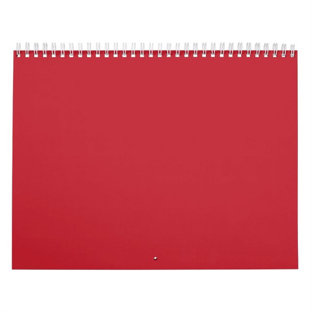 A red square enclosed by a thin white border, crea calendar (Cover)