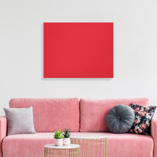 A red square enclosed by a thin white border, crea canvas print