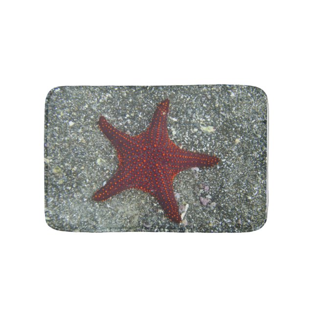 A Red Starfish | Galapagos, Equador Bath Mat (Front)