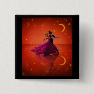 A Red Waltz 15 Cm Square Badge