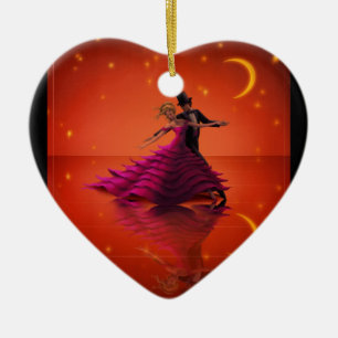 A Red Waltz Ceramic Ornament