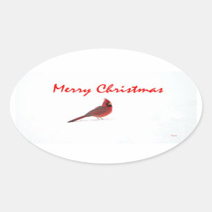 A redbird Christmas sticker