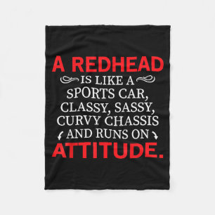 A Redhead Is Like A Srts Car Cly Sy Curvy Chis Fleece Blanket