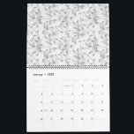A refined black and white floral motif, highlighti calendar<br><div class="desc">This sophisticated product features a tastefully curated black and white floral motif,  showcasing a variety of intricate flowers and foliage. The diverse design captures the essence of elegance and beauty,  making it a timeless addition to any space.</div>