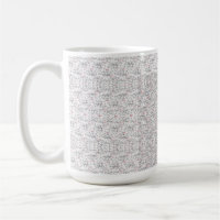 A refined floral motif in white and grey, presenti