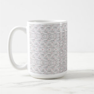 A refined floral motif in white and grey, presenti coffee mug