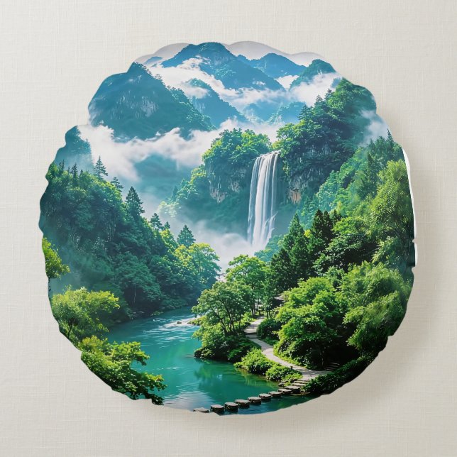 A Refreshing Melody 033 Round Cushion (Front)