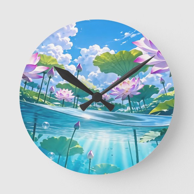 A Refreshing Melody 034 Round Clock (Front)