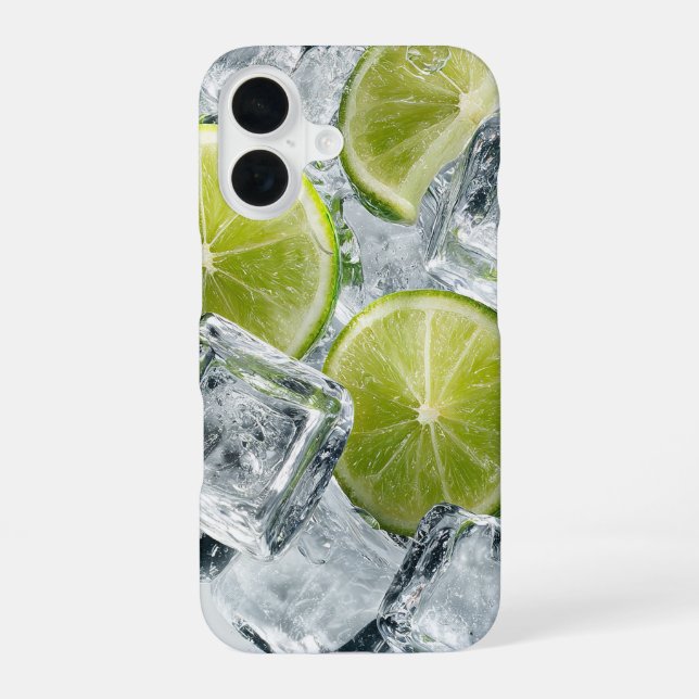 A refreshing summer moment featuring sparkling sod iPhone 16 case (Back)
