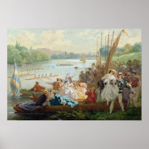 A Regatta at Asnieres during the Second Empire Poster