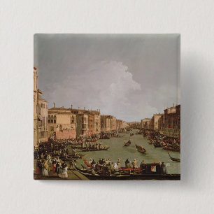 A Regatta on the Grand Canal, c.1735 15 Cm Square Badge