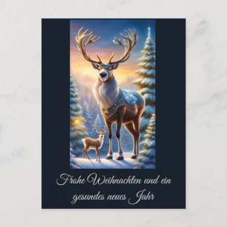 a reindeer of Santa Postcard