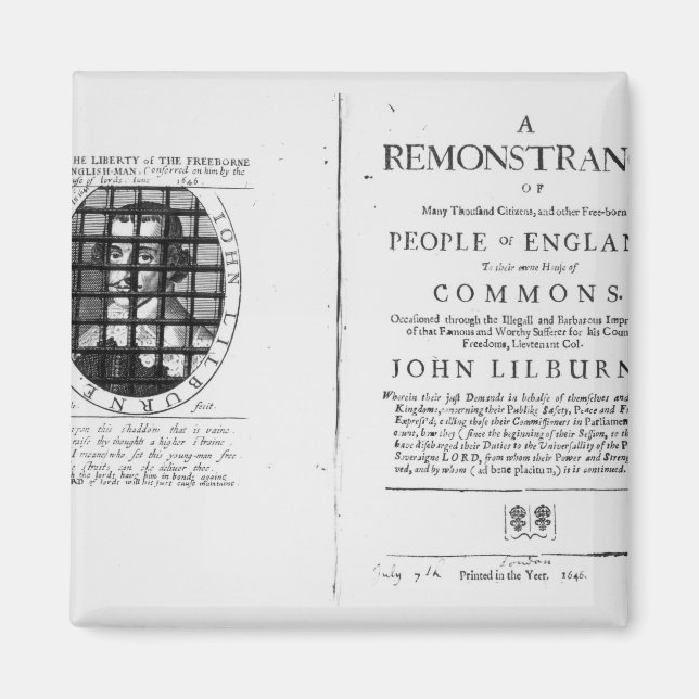 A remonstrance by the Levellers Magnet (Front)