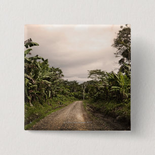 A remote jungle road 15 cm square badge