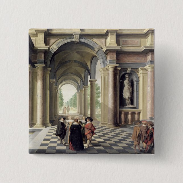A Renaissance Hall 15 Cm Square Badge (Front)