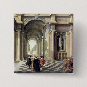 A Renaissance Hall 15 Cm Square Badge
