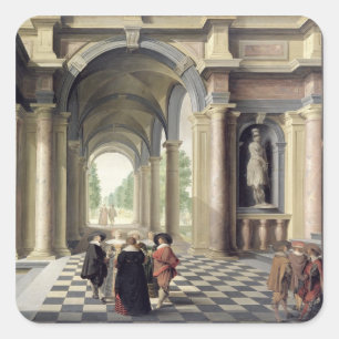A Renaissance Hall Square Sticker