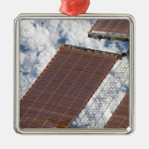 A repaired solar array metal tree decoration