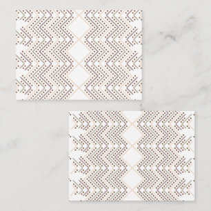 A repeating geometric pattern with diamond shapes appointment card