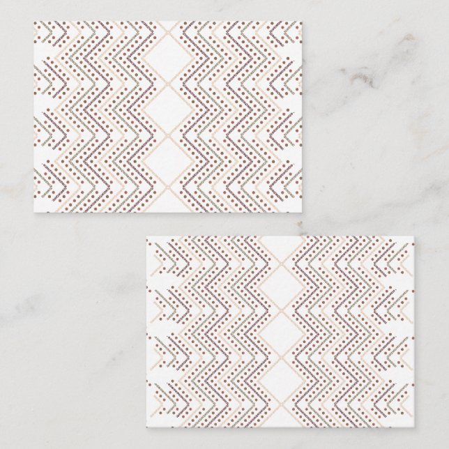 A repeating geometric pattern with diamond shapes  appointment card (Front/Back)