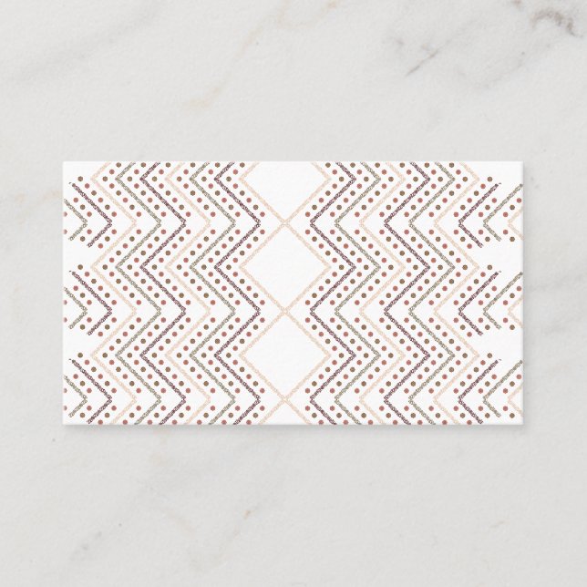 A repeating geometric pattern with diamond shapes  business card (Front)