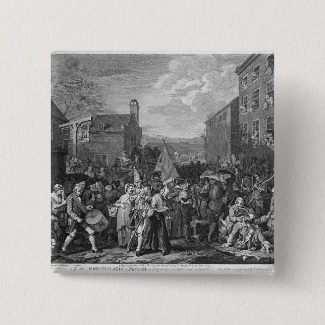 A Representation of the March of the Guards 15 Cm Square Badge (Front)