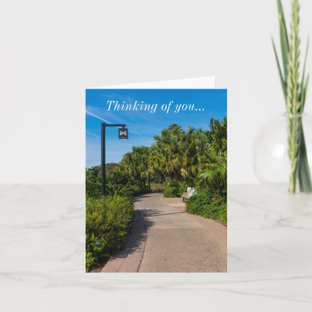 A Resort Walk Thinking Of You Card (Front)