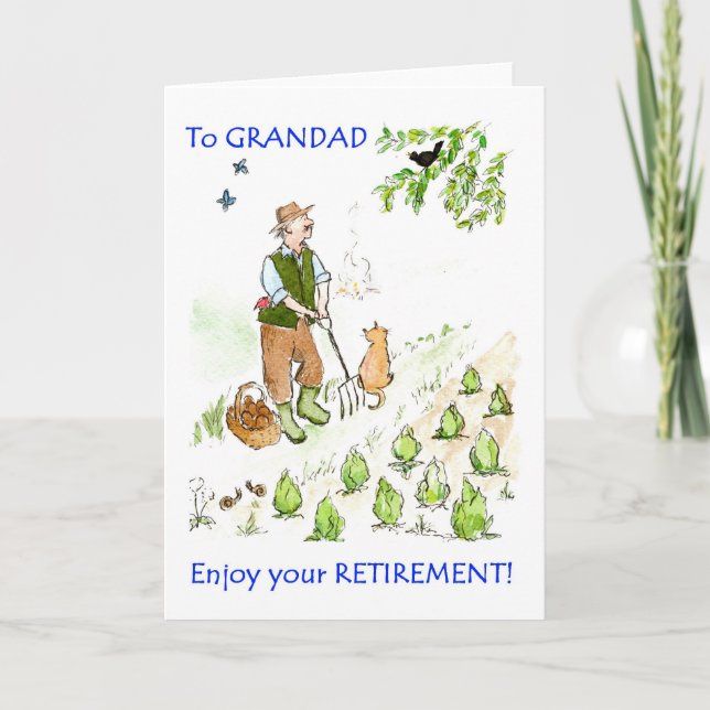 A Retirement Greeting Card for a Grandfather (Front)