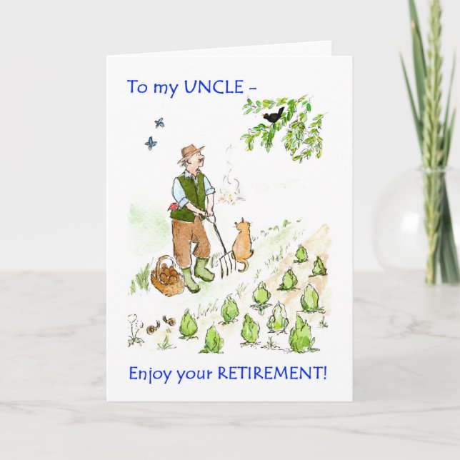 A Retirement Greeting Card for an Uncle (Front)