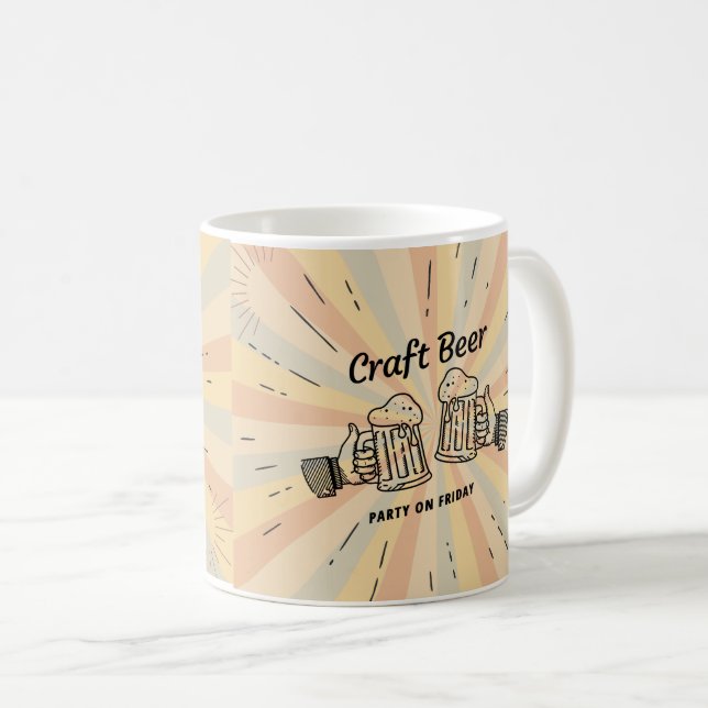 A Retro carft bear Coffee Mug (Front Right)