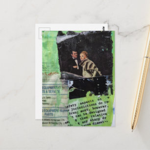 A Retro Couple Collage Postcard