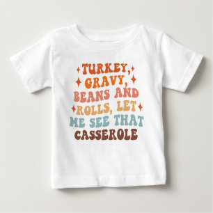A Retro Thanksgiving Dinner Baby T-Shirt