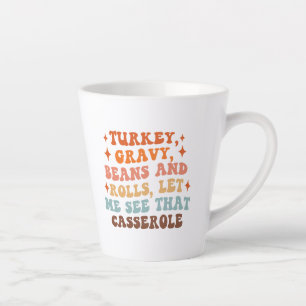 A Retro Thanksgiving Dinner Latte Mug